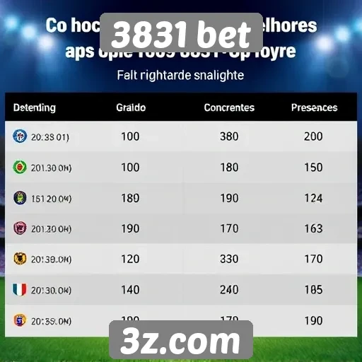 Comparação de odds entre 3831 bet e concorrentes
